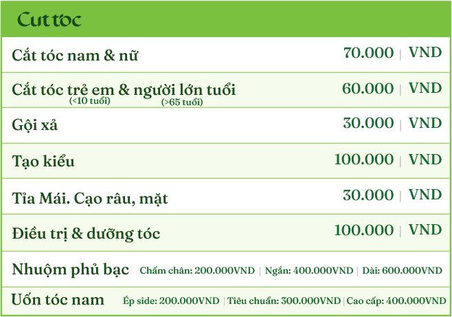 Bảng giá Cuttoc
